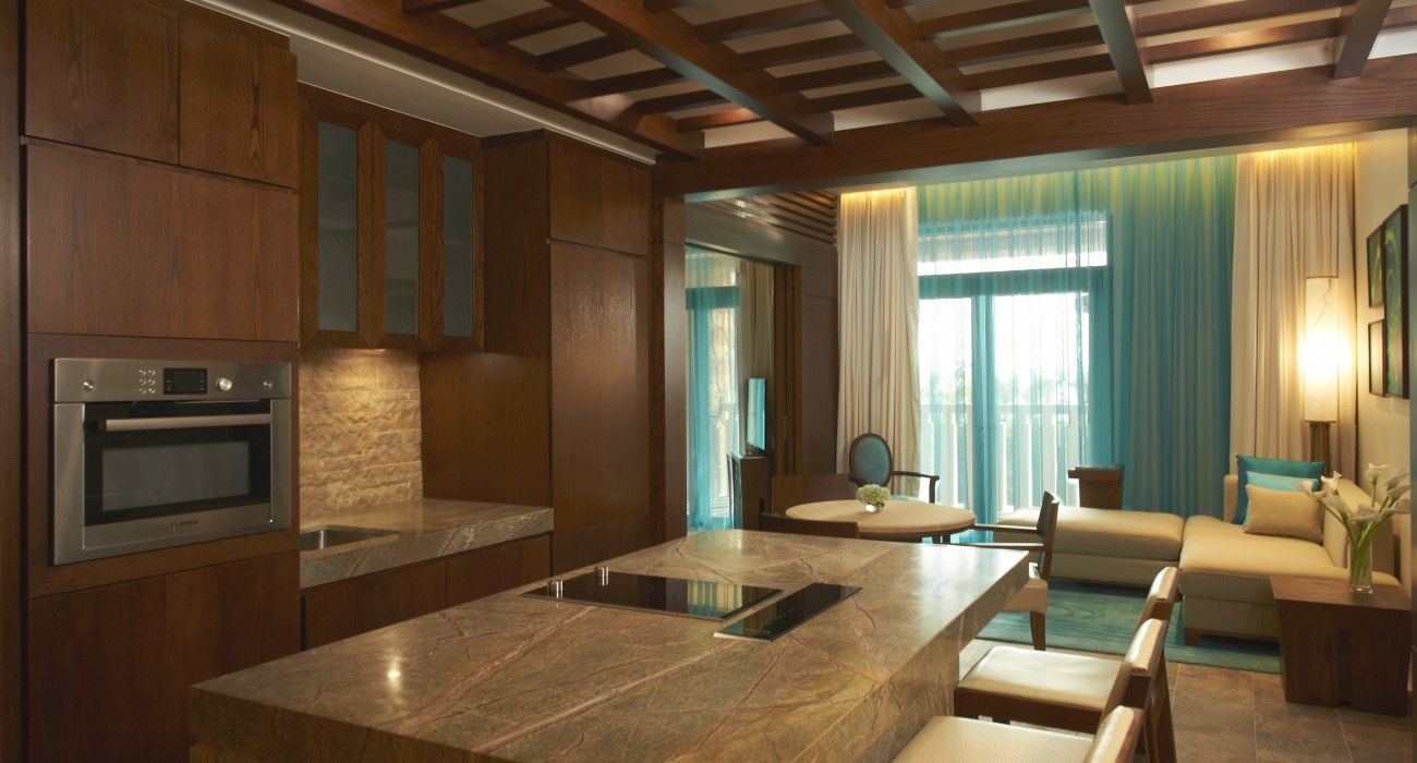 Sofitel Dubai Palm Apartments Bagian luar foto 3D rendering of a kitchen